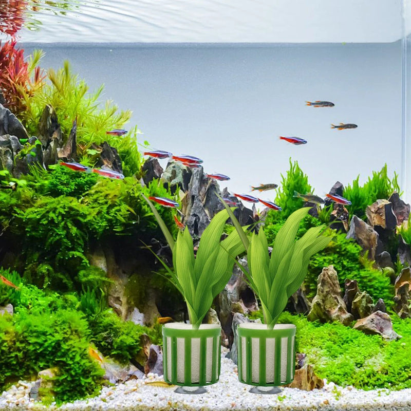 10Pcs Aquarium Plant Fixing Pot Kit With Suction Cups For Fish Tank