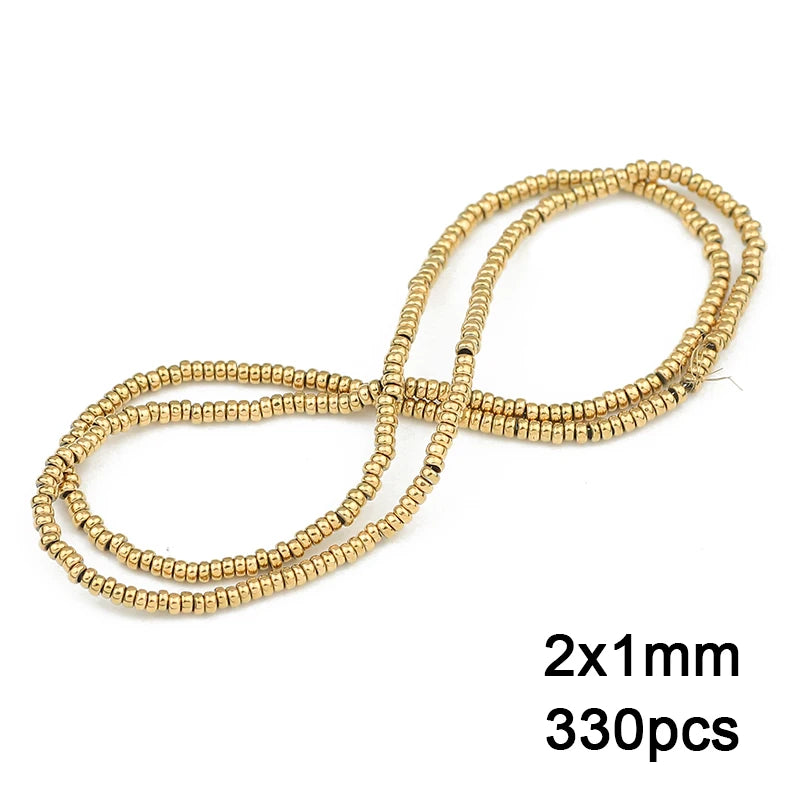 Gold Plated Hematite Beads Star Heart Shapes Loose Jewelry Beads