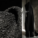 Black Tweed Fabric Thick Wool Texture For Coat Dress Sewing