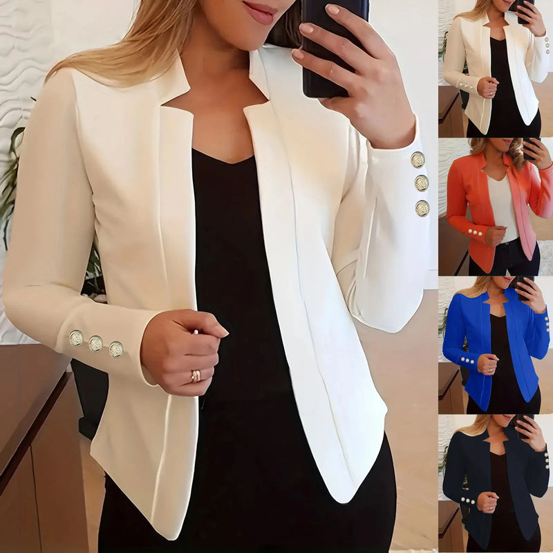 Women's Winter Jacket Long Sleeve Solid Pocket Coat Outerwear