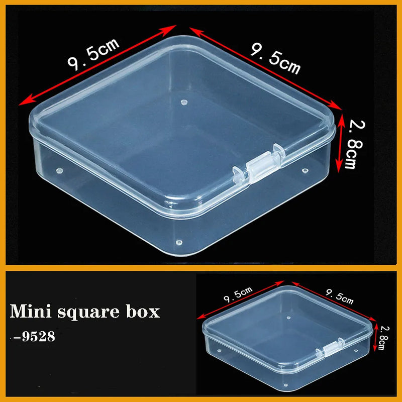 Plastic Organizer Box Clear Compartment Storage For Jewelry Tools