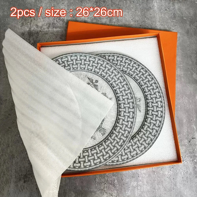 European Ceramic Coffee Cup Set With Plates And Gift Box