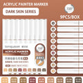 Languo 9pcs Acrylic Marker Pen Set Soft Brush Paint Pens For Art