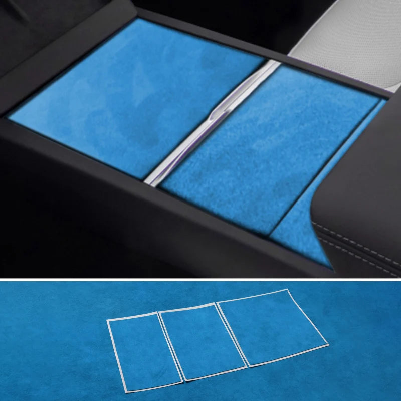 Alcantara Tesla Model 3 Center Console Trim Panel Frame Sticker