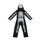 Kids Halloween Costume Skeleton Skull Jumpsuit With Mask For Party