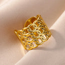 316L Stainless Steel Rings For Women Gold Color Classic Wedding Couple Rings
