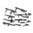 WWII Military Building Blocks Toy Soldier Figure With Machine Gun Mortar