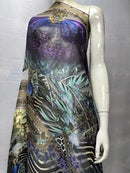 Silk Chiffon Fabric Soft Printed Tulle Lace For Sewing Dresses 3.5 Meters