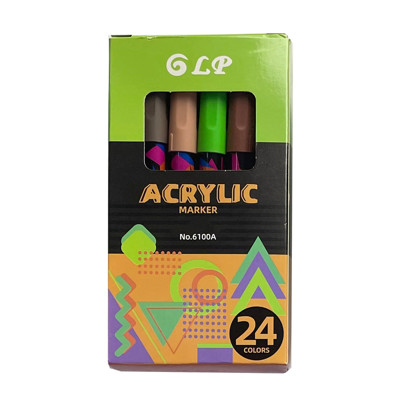 12-60 Colors Acrylic Paint Markers Pen 1-2mm Valve For Painting