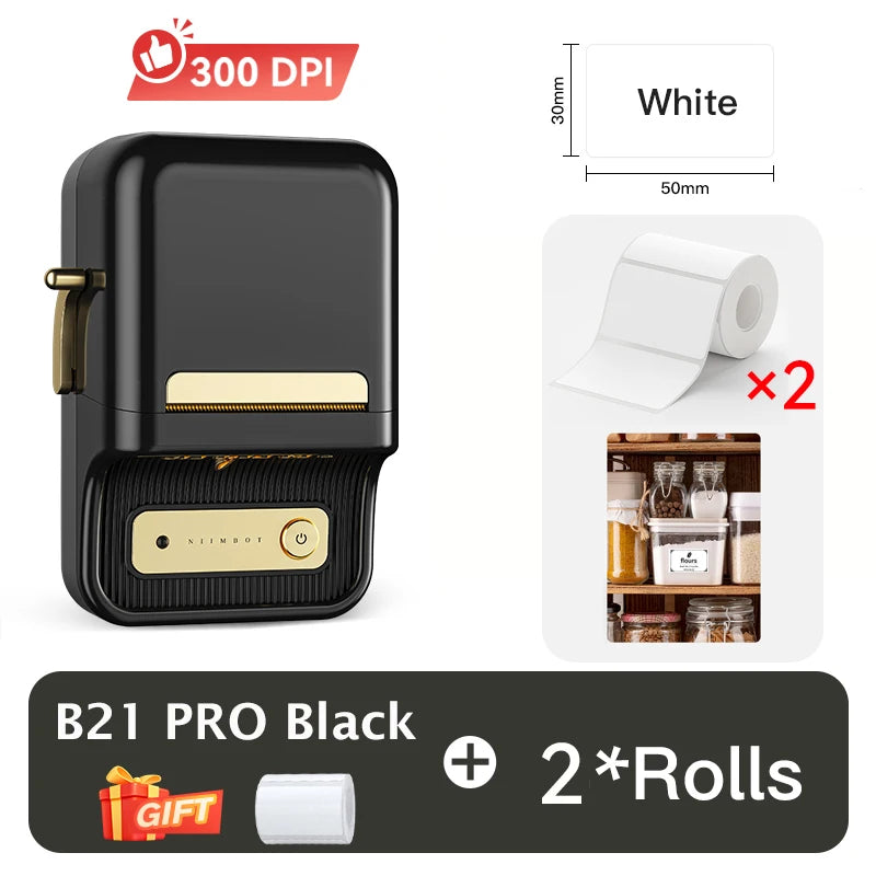 NiiMbot B21 PRO Bluetooth Thermal Label Printer Wireless Mini Barcode Maker