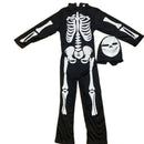 Kids Halloween Costume Skeleton Skull Jumpsuit With Mask For Party
