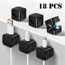 Magnetic Cable Clips 6 Or 18pcs Wire Organizer For Desk Car Home