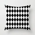 Black And White Geometric Cushion Cover Cube Letter Print Sofa Pillow