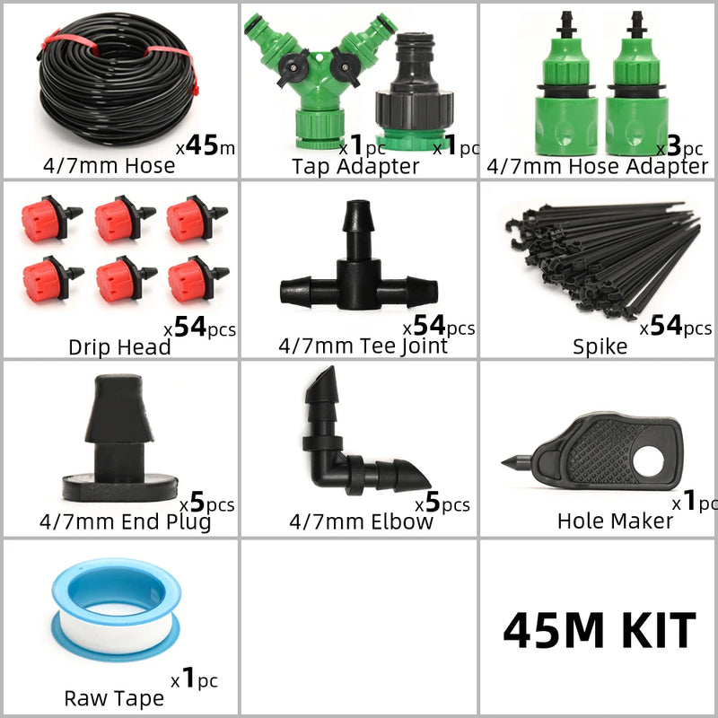 5M-60M Drip Irrigation System Plant Watering Set Watering Kits Adjustable Drippers For Irrigation Micro Garden Watering System