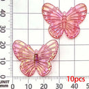 10pcs Colorful Butterfly Charms Acrylic Pendants For Jewelry Making