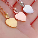 Women's Stainless Steel Heart Pendant Necklace Elegant Simple Chain Jewelry