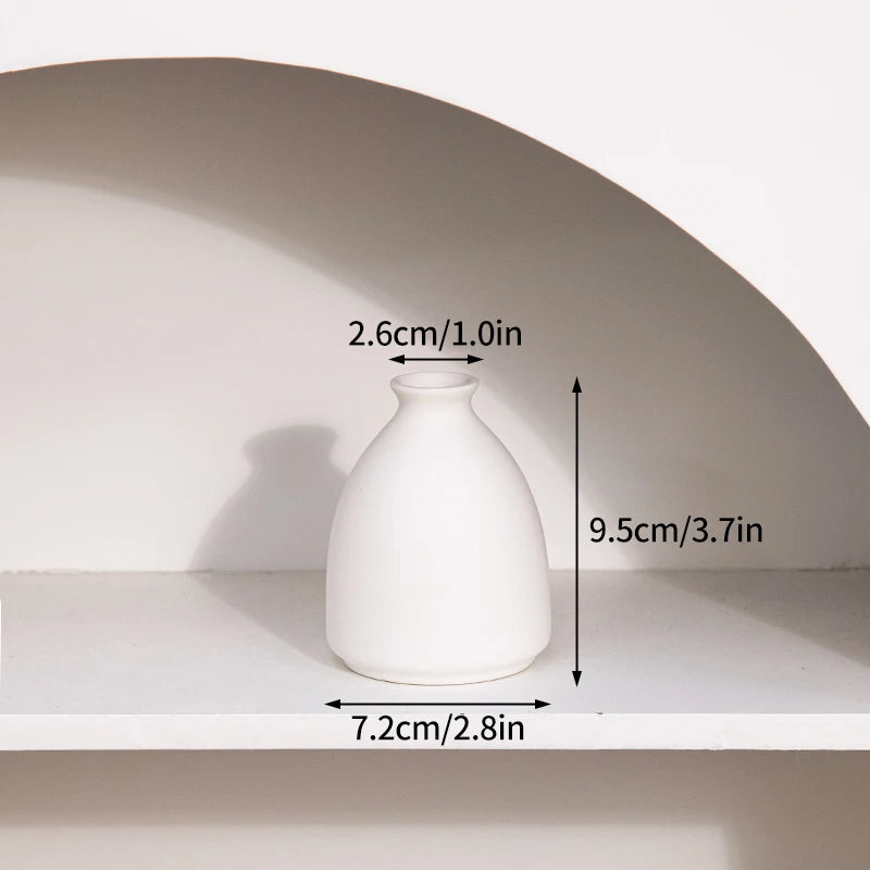 INS Ceramic Vase White Nordic Decorative Flower Pot For Home Decor
