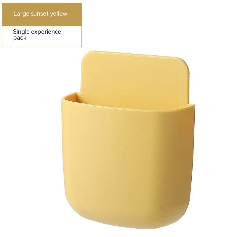 Wall Mounted Storage Box Organizer For Phone Remote Plug Holder Rack