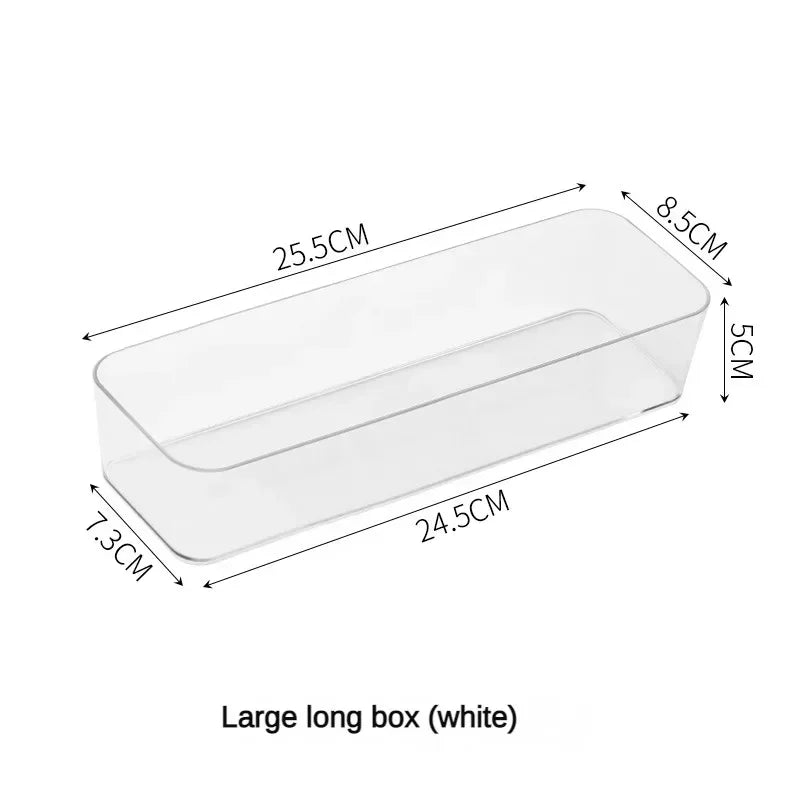 Transparent Storage Box Organizer Plastic Desk Drawer Jewelry Makeup Container