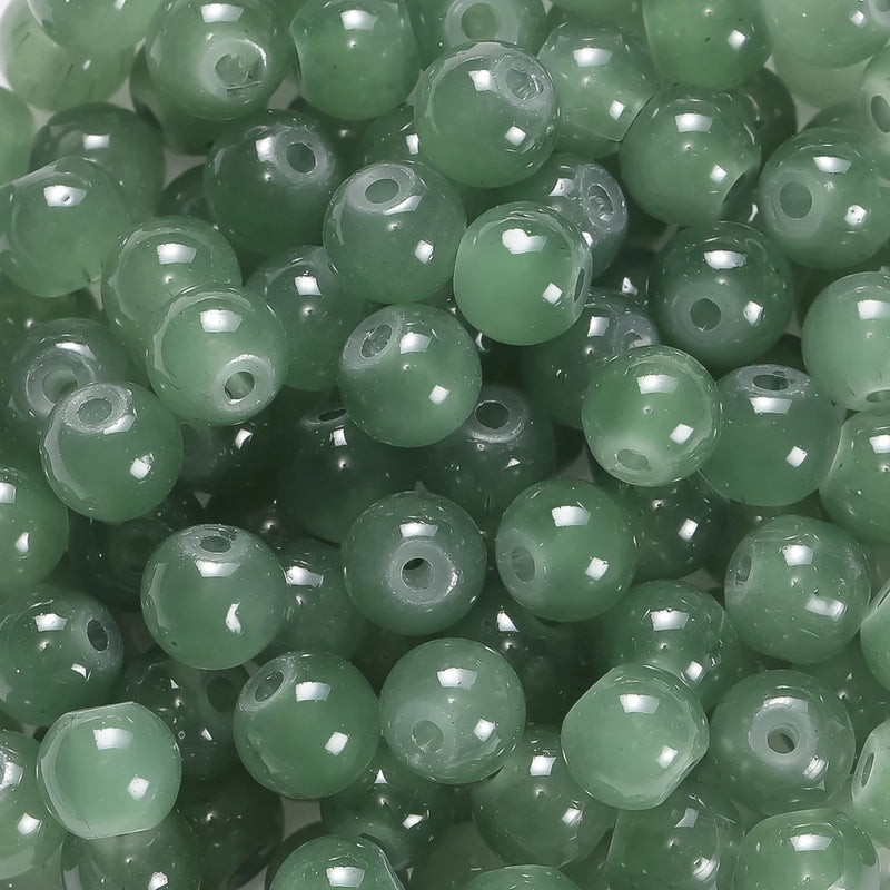 30 50pcs 6mm Glass Round Beads Colorful Spacer For Jewelry Making