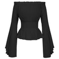 Boho Blouse Off Shoulder Peasant Top Medieval Renaissance Shirt