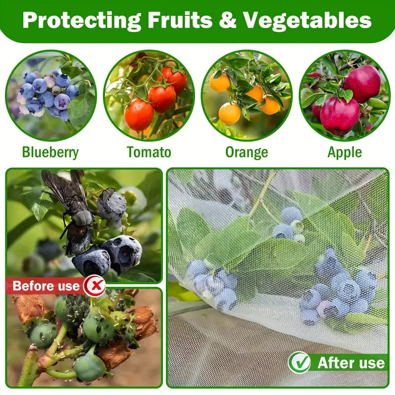 Nylon Plant Protection Netting Mesh Cover For Fruit Vegetable Trees