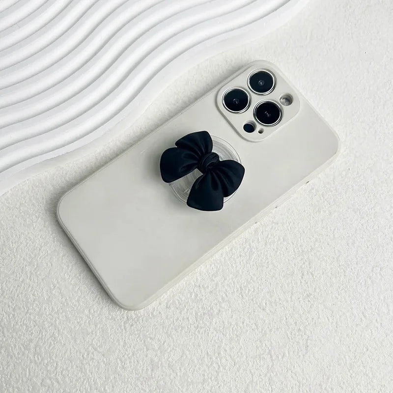 Korean Colorful Bowknot Phone Holder Griptok Finger Ring Support