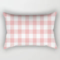 Nordic Pink Checkered Striped Cushion Pillowcase For Office Living Room