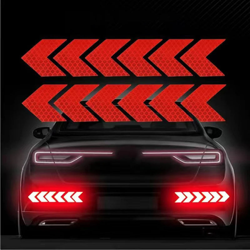 12 Pcs Reflective Sign Tape Safety Warning Stickers For Vehicles