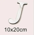 3D Silver English Letters Wall Stickers Acrylic Mirror Home Decor