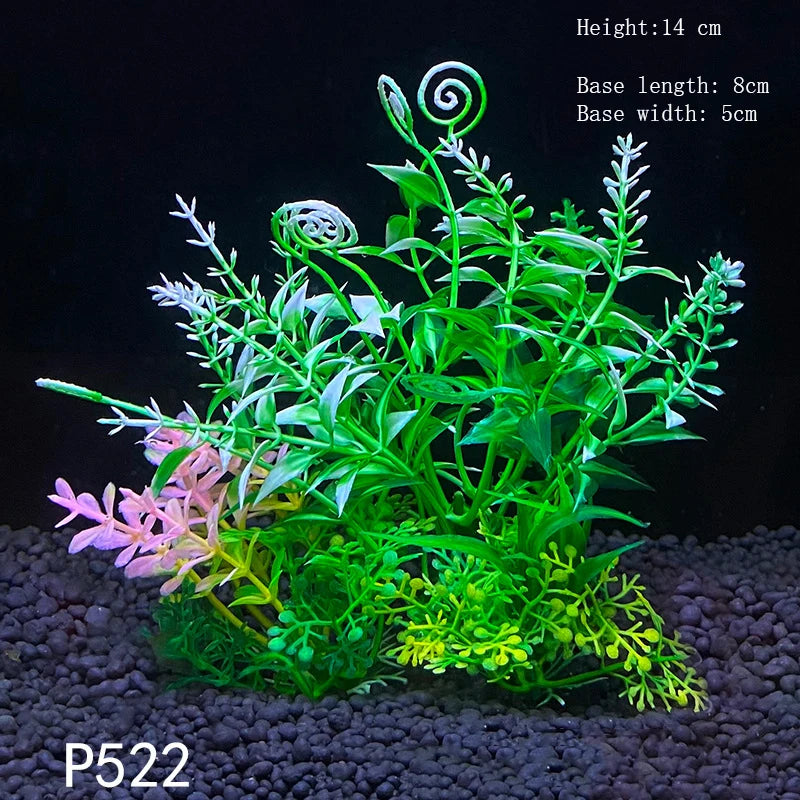 Artificial Aquarium Plants Green Plastic Underwater Fish Tank Decor