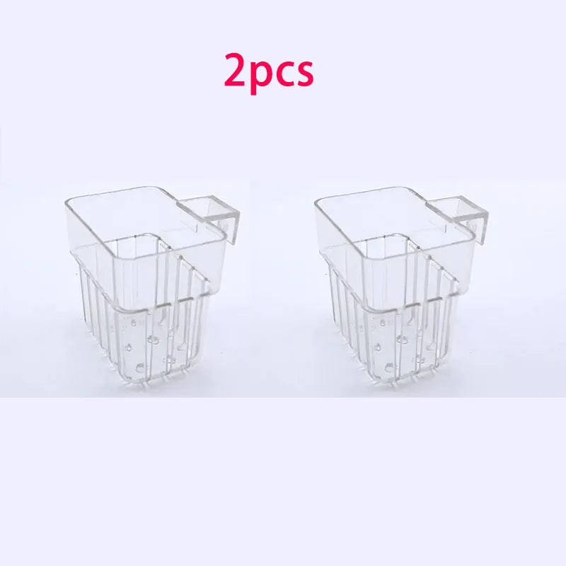 Aquarium Plant Basket Transparent Hanging Pot Aquatic Plants Holder