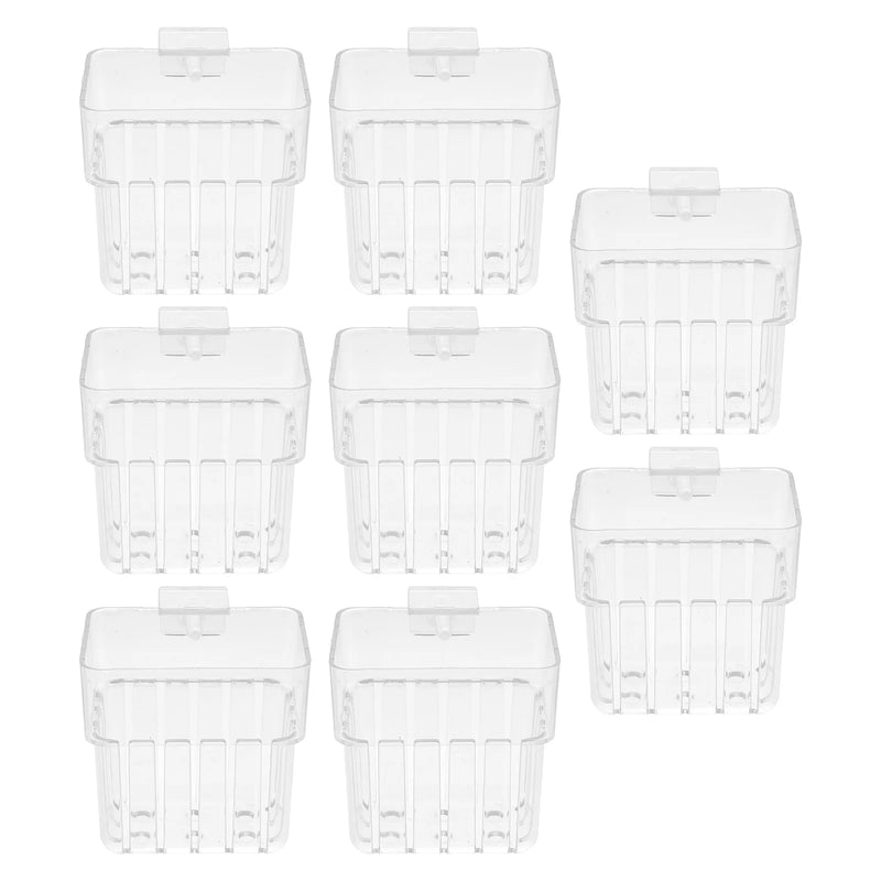 8 Pcs Aquarium Hanging Planter Acrylic Decorative Plant Pot Cups