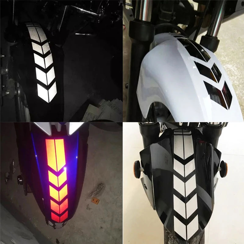 Motorcycle Arrow Stripe Sticker Waterproof Reflective Motorbike Fender Tape