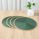 Round Green Woven Placemat Braided For Party Wedding Baby Shower