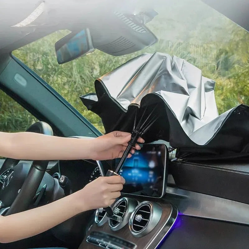 Car Sunshade Umbrella Folding Windshield Front Parasol For Summer