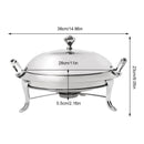 Stainless Steel Chafing Dish Round Buffet Warmer With Lid And Fuel Holder