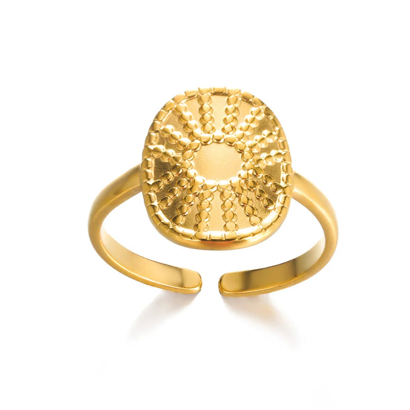 316L Stainless Steel Rings For Women Gold Color Classic Wedding Couple Rings