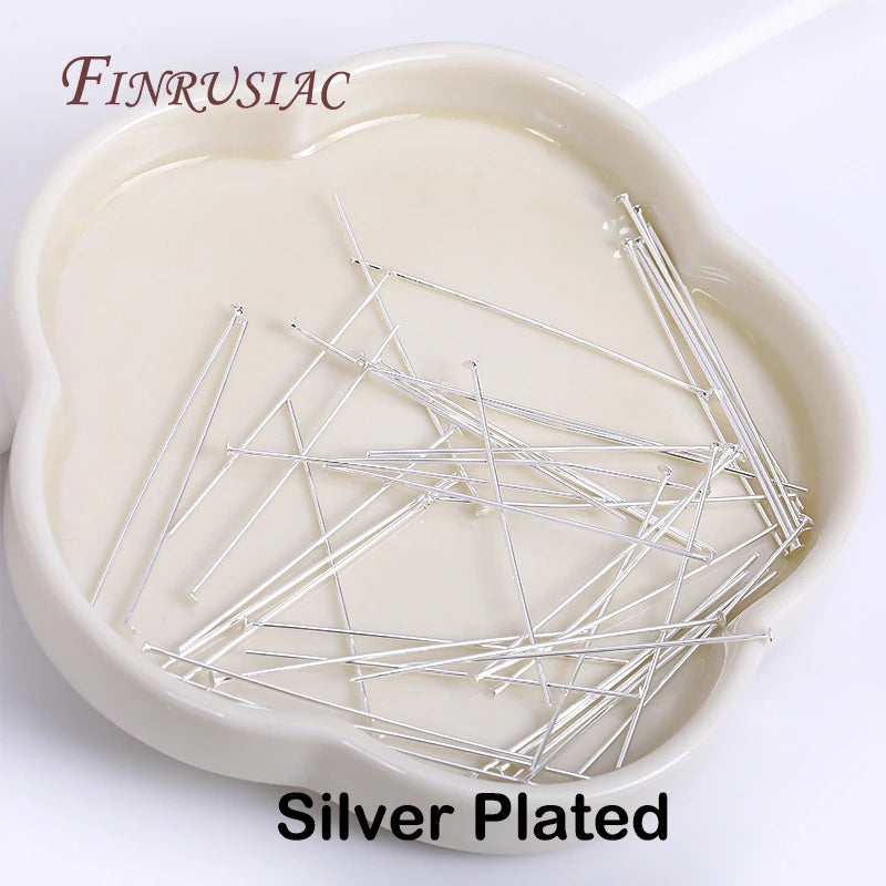 50Pcs 18K Gold Plated Eye Pins For Jewelry Making And Earrings