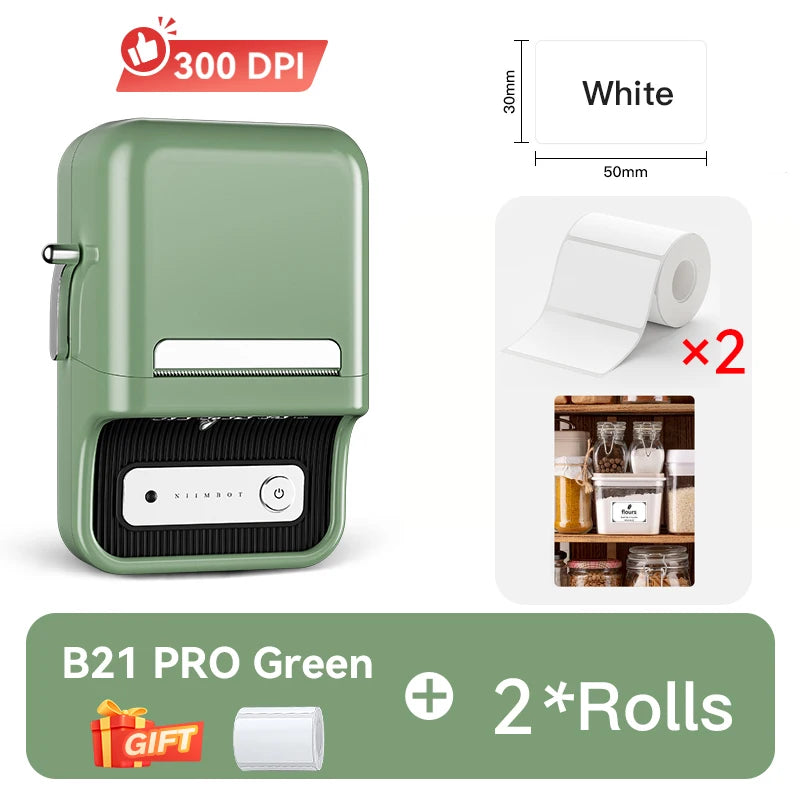 NiiMbot B21 PRO Bluetooth Thermal Label Printer Wireless Mini Barcode Maker