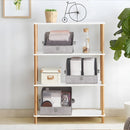 Trapezoid Storage Bin Fabric Closet Organizer With Handles Grey Small 3-Pack