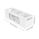 Wooden Remote Control Organizer With Desk Storage For Home Office