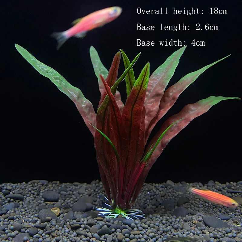Artificial Aquarium Plants Green Plastic Underwater Fish Tank Decor