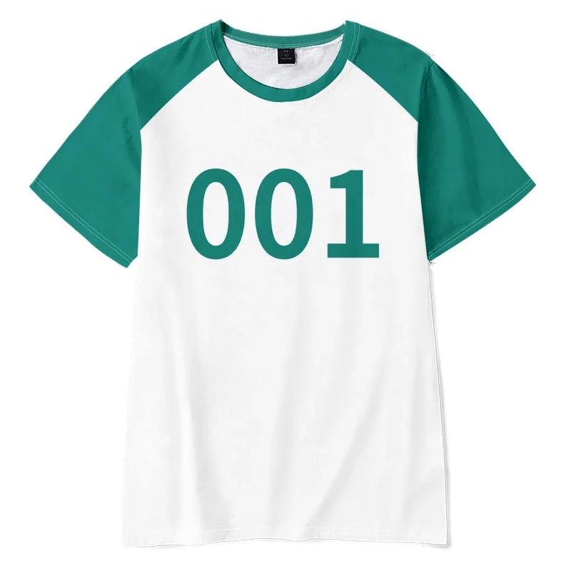 Squid Game Cosplay Costume Adult Unisex Player T-shirt Polyester