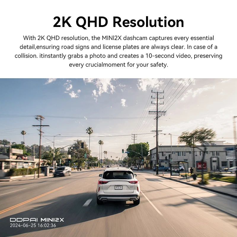 DDPAI MINI2X 2K Dash Cam With Wifi ADAS Night Vision Parking Monitor