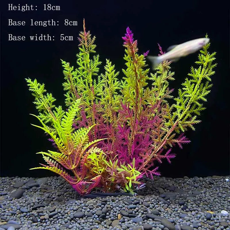 Artificial Aquarium Plants Green Plastic Underwater Fish Tank Decor