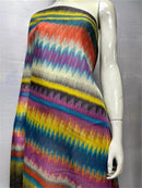 Silk Chiffon Fabric Soft Printed Tulle Lace For Sewing Dresses 3.5 Meters