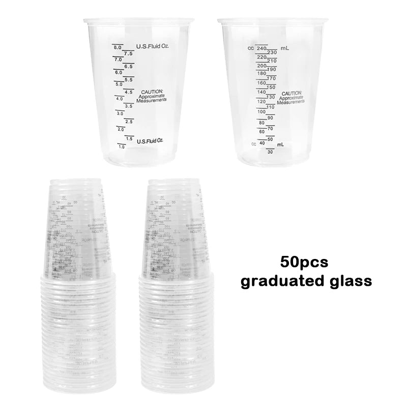 FAIS 10oz Disposable Measuring Cups With Stirring Sticks For Resin Mixing
