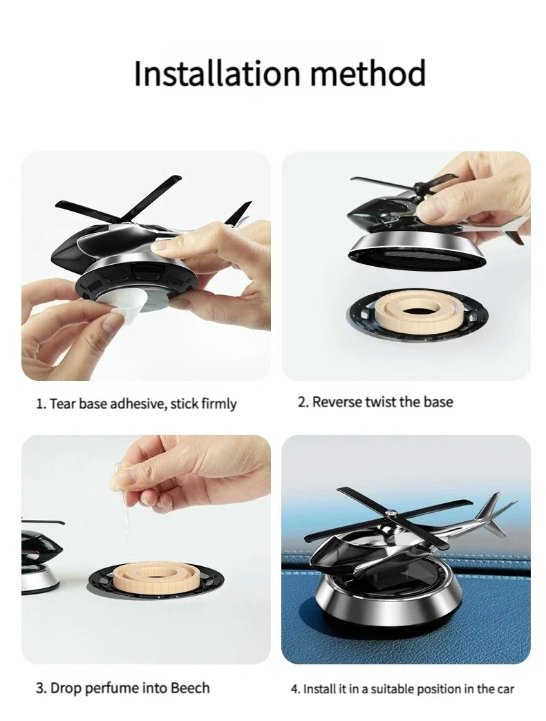 Helicopter Car Air Freshener Propeller Rotary Aromatherapy Diffuser