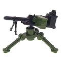 WWII Military Building Blocks Toy Soldier Figure With Machine Gun Mortar